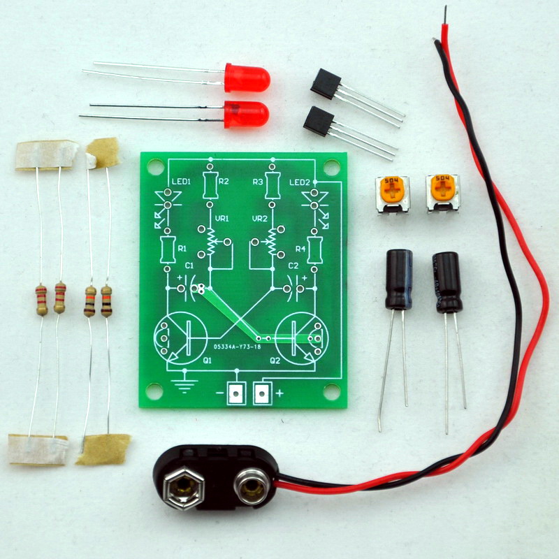 ELECTRONICSSALON Adjustable Transistor Astable Multivibrator Circuit