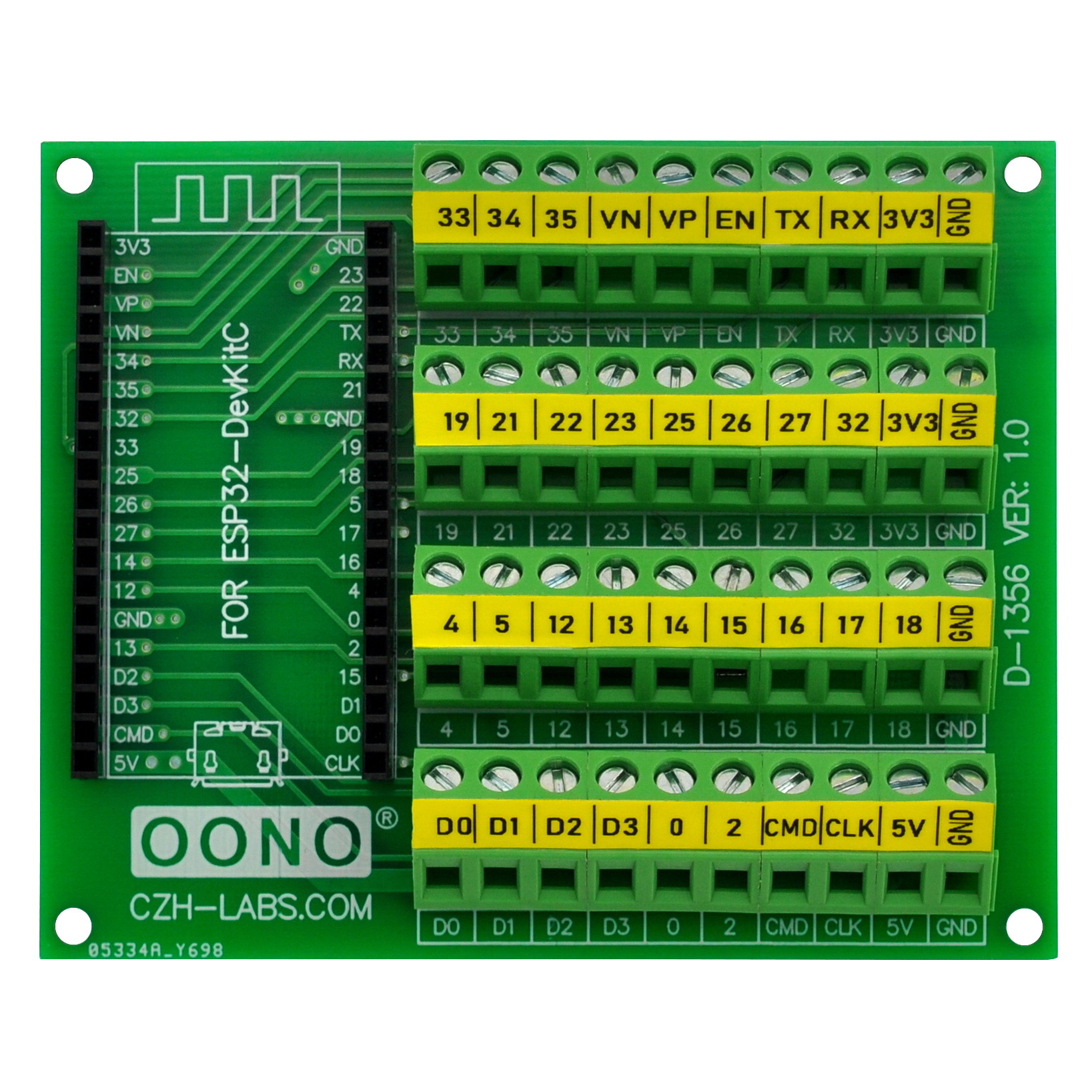 Screw Terminal Block Breakout Module Board for ESP32DevKitC