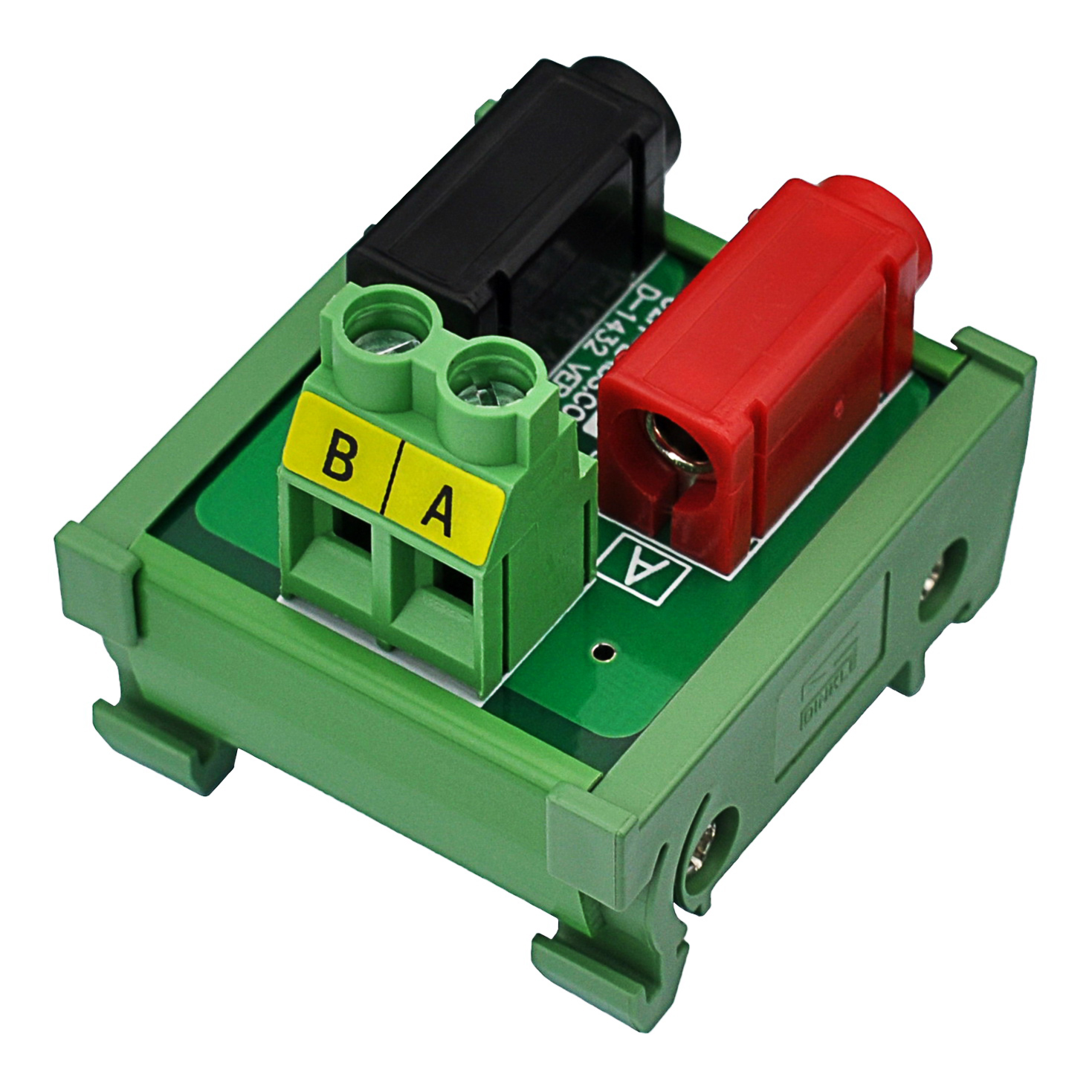 Banana Jack Breakout Board Module, DIN Rail Mount, 1 x 2 Positions
