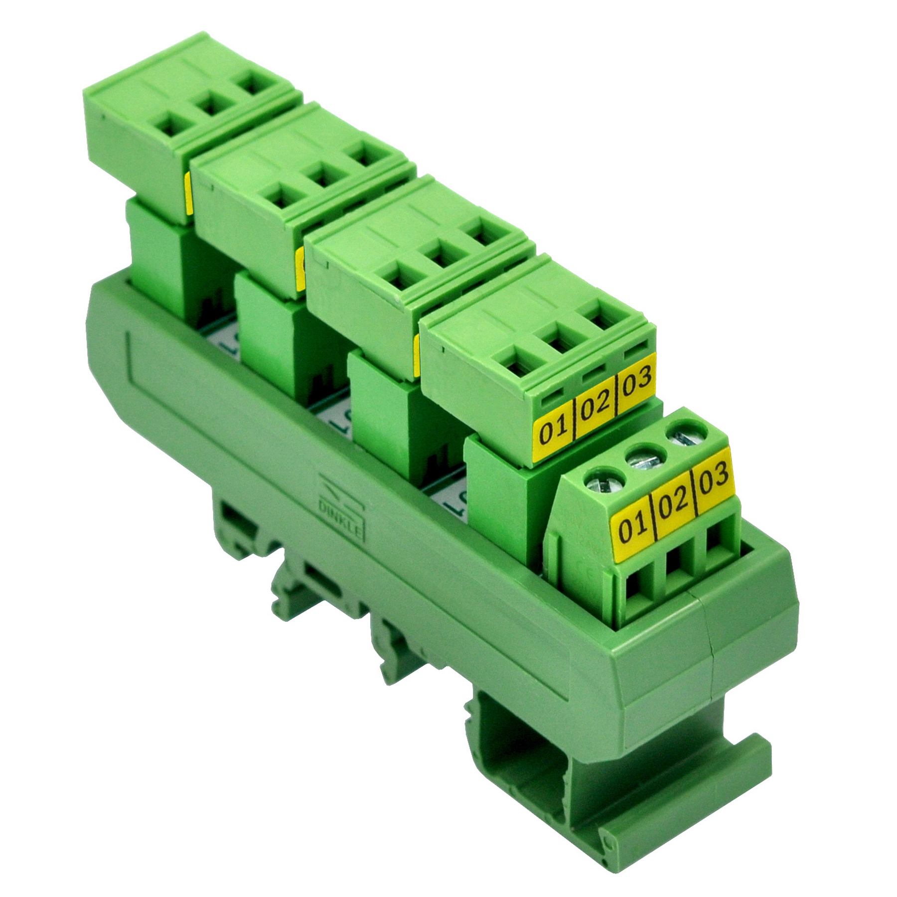 Slim DIN Rail Mount 10A/300V 5x3 Position Pluggable Screw Terminal