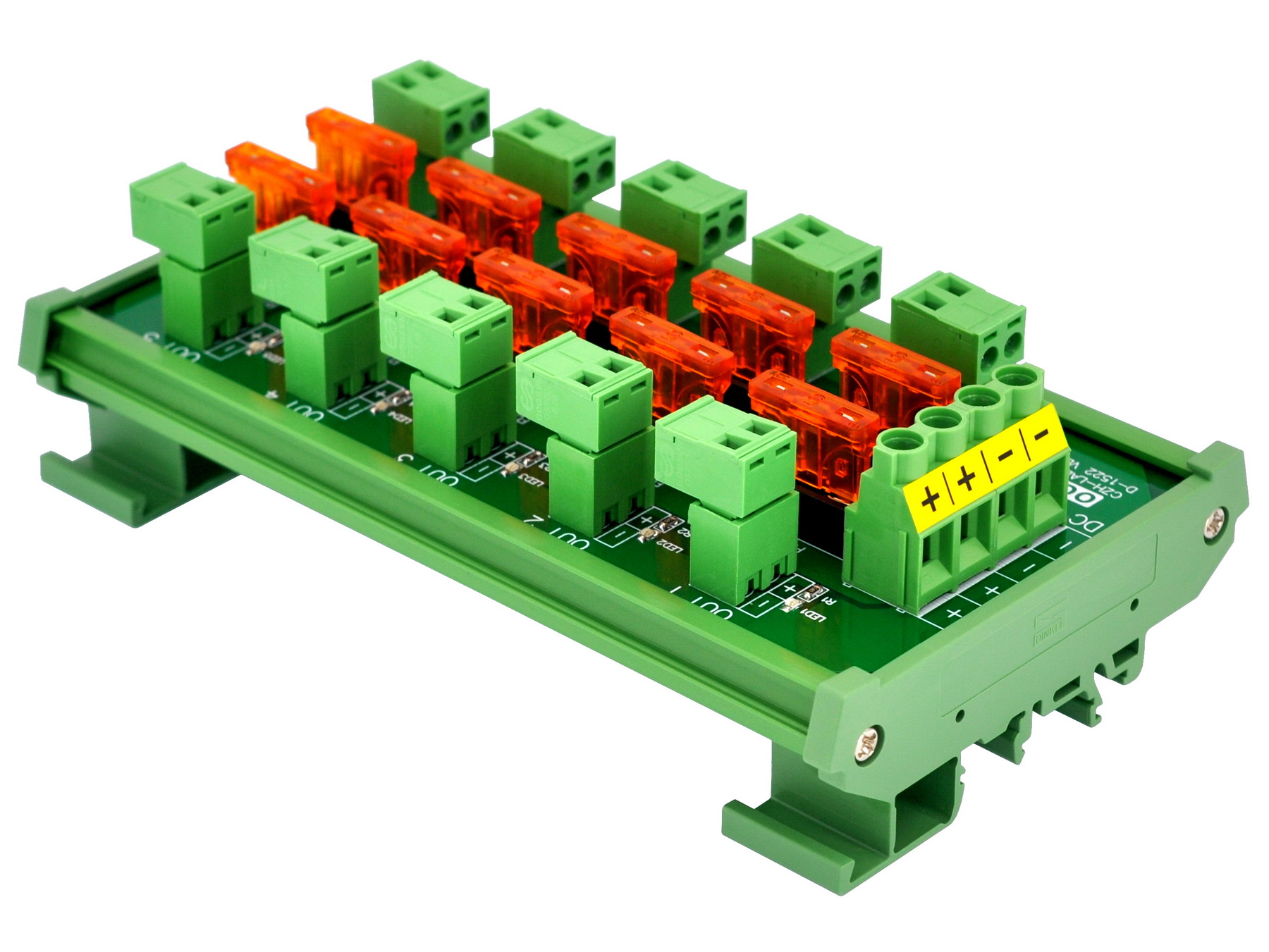 DIN Rail Mount DC 532V 10 Position Pluggable Screw Terminal Block